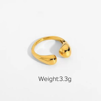 Oli 18K Gold Plated Adjustable Ring