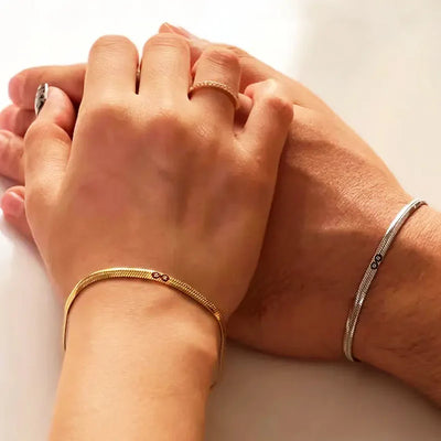 Infinite Love 18k Gold Plated Couple Bracelet