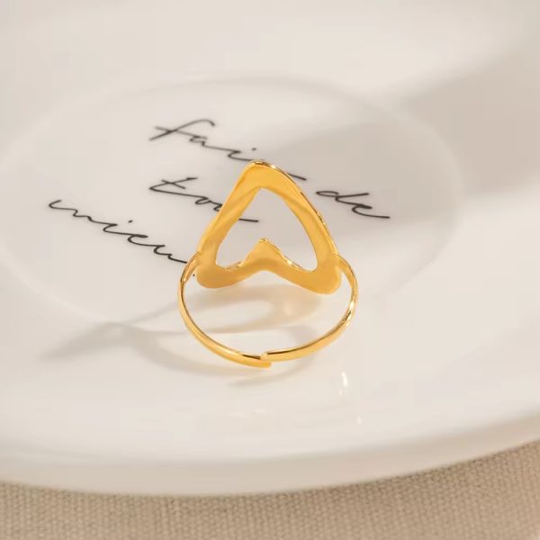 Honey Heart 18k Gold Plated Adjustable Ring