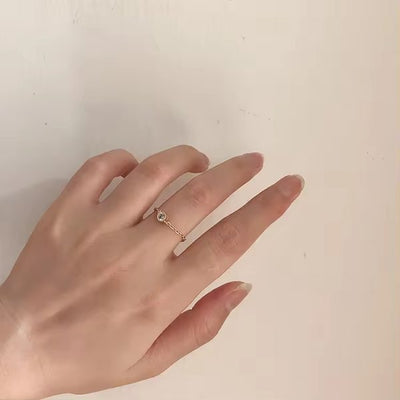 Twinkle 18k Gold Plated Chain Ring