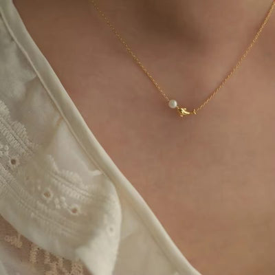 Goldfish Pearl 18k Gold Plated Necklace