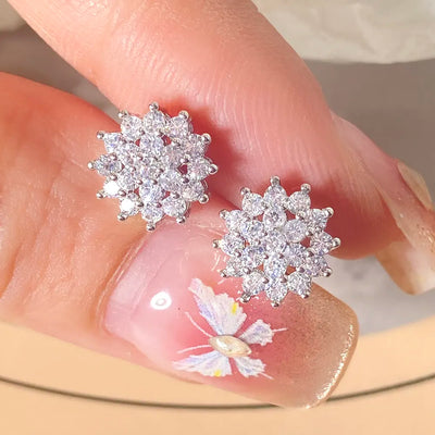 Mili 18K Gold plated zircon earrings