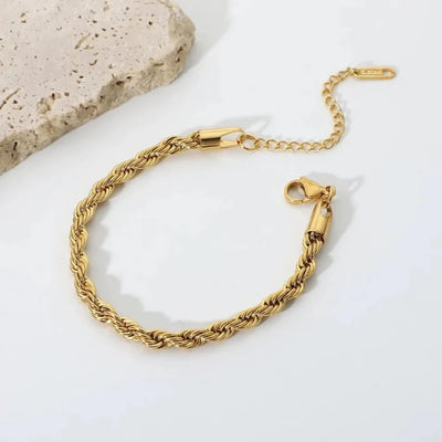 Reina 18k Gold Rope Bracelet