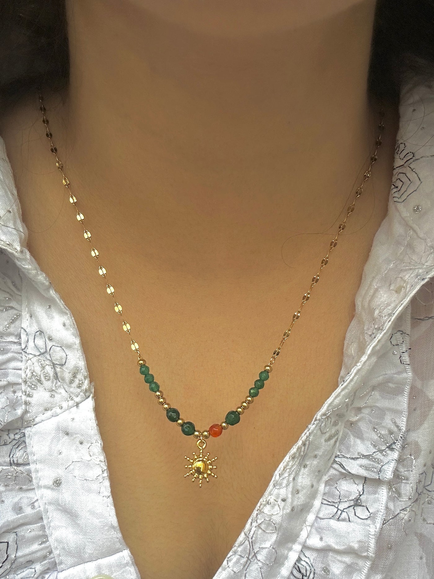 Gia 18K Gold-Plated Beaded Necklace