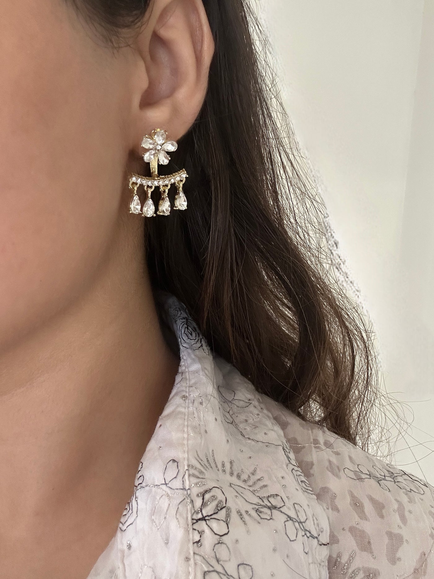 Aster 18k Gold plated detachable earrings