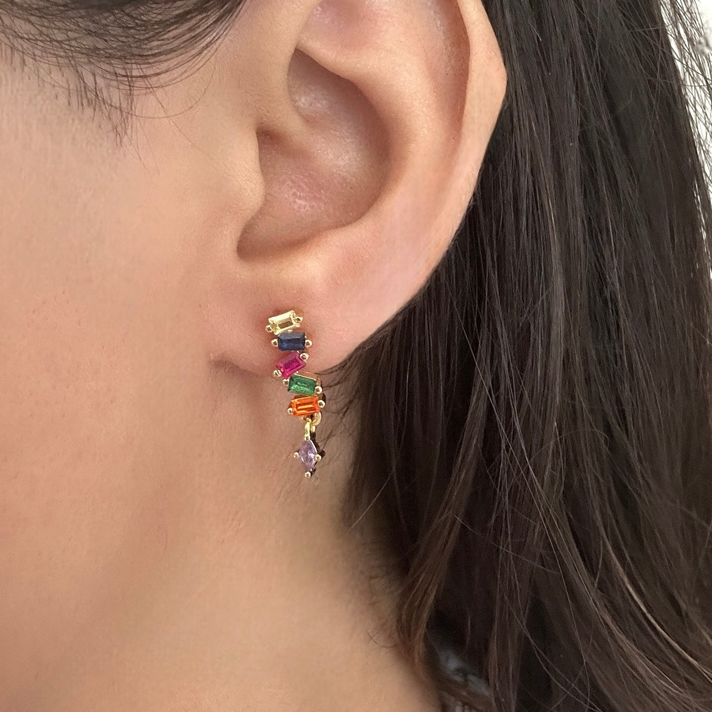 Holly 18k Gold Plated Stud Earrings