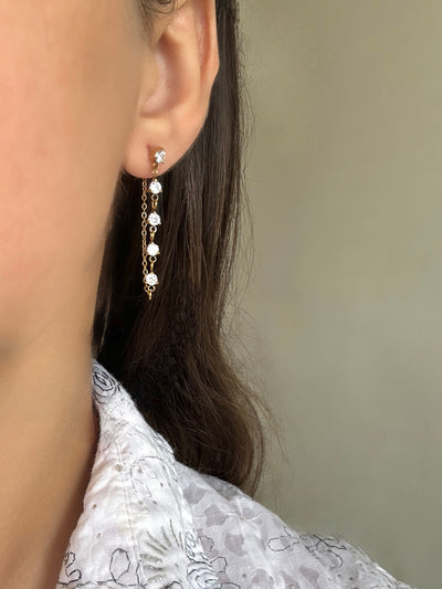 Meg 18K Gold Plated Chain String Earrings