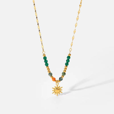 Gia 18K Gold-Plated Beaded Necklace