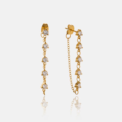 Meg 18K Gold Plated Chain String Earrings