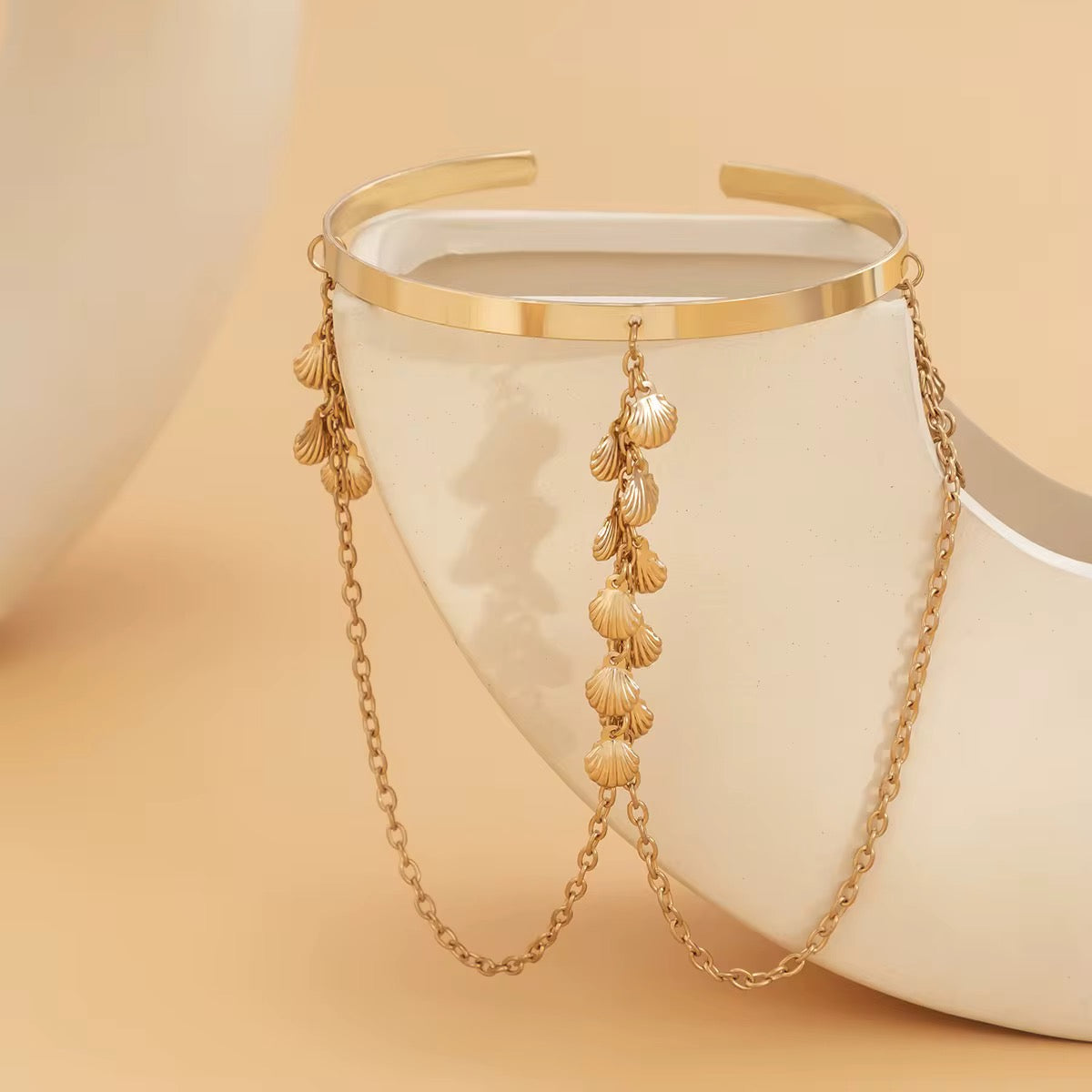 Sea Shelll Golden Arm Cuff