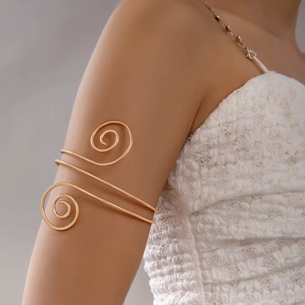 Boho Spiral Arm Cuff
