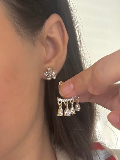 Aster 18k Gold plated detachable earrings