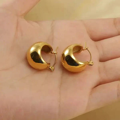 Nia 18K Gold Plated Statement Hoops