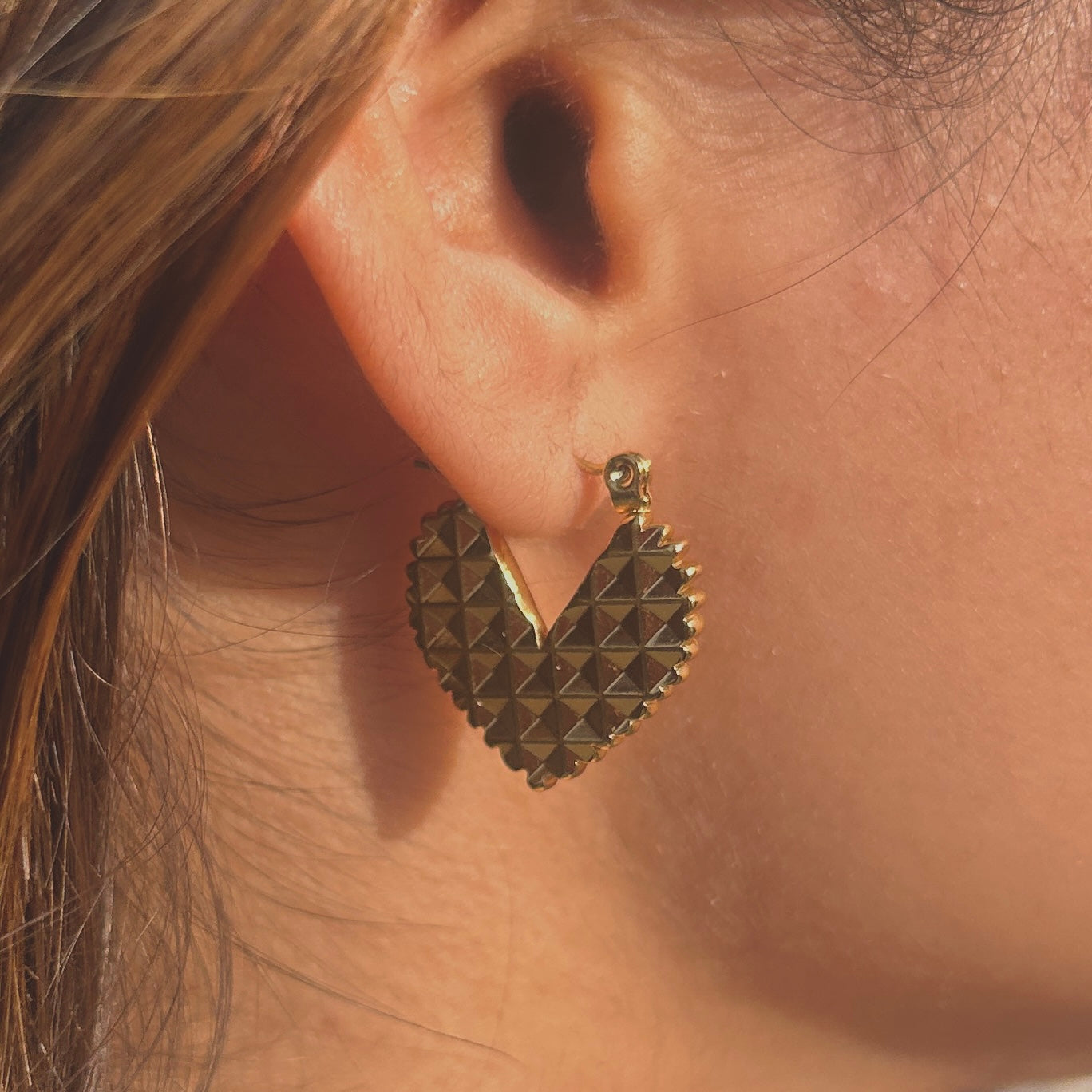 "Dear Crush" 18k Gold Plated Hoop Earrings