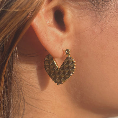 "Dear Crush" 18k Gold Plated Hoop Earrings