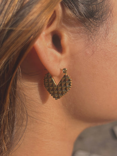 "Dear Crush" 18k Gold Plated Hoop Earrings