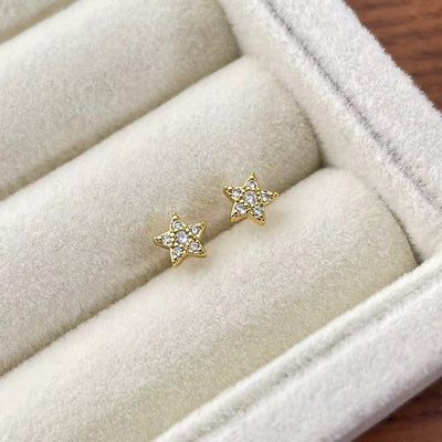Wishing Star 18k Gold Plated Stud Earrings