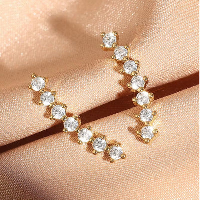 Stellar 18k Gold Plated Stud Earrings