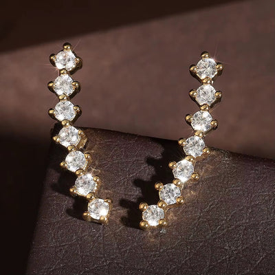 Stellar 18k Gold Plated Stud Earrings