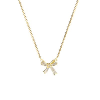 Lil Bow 18k Gold Plated Necklace