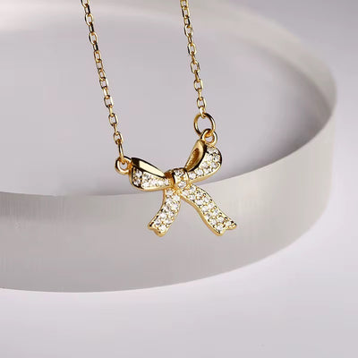 Lil Bow 18k Gold Plated Necklace