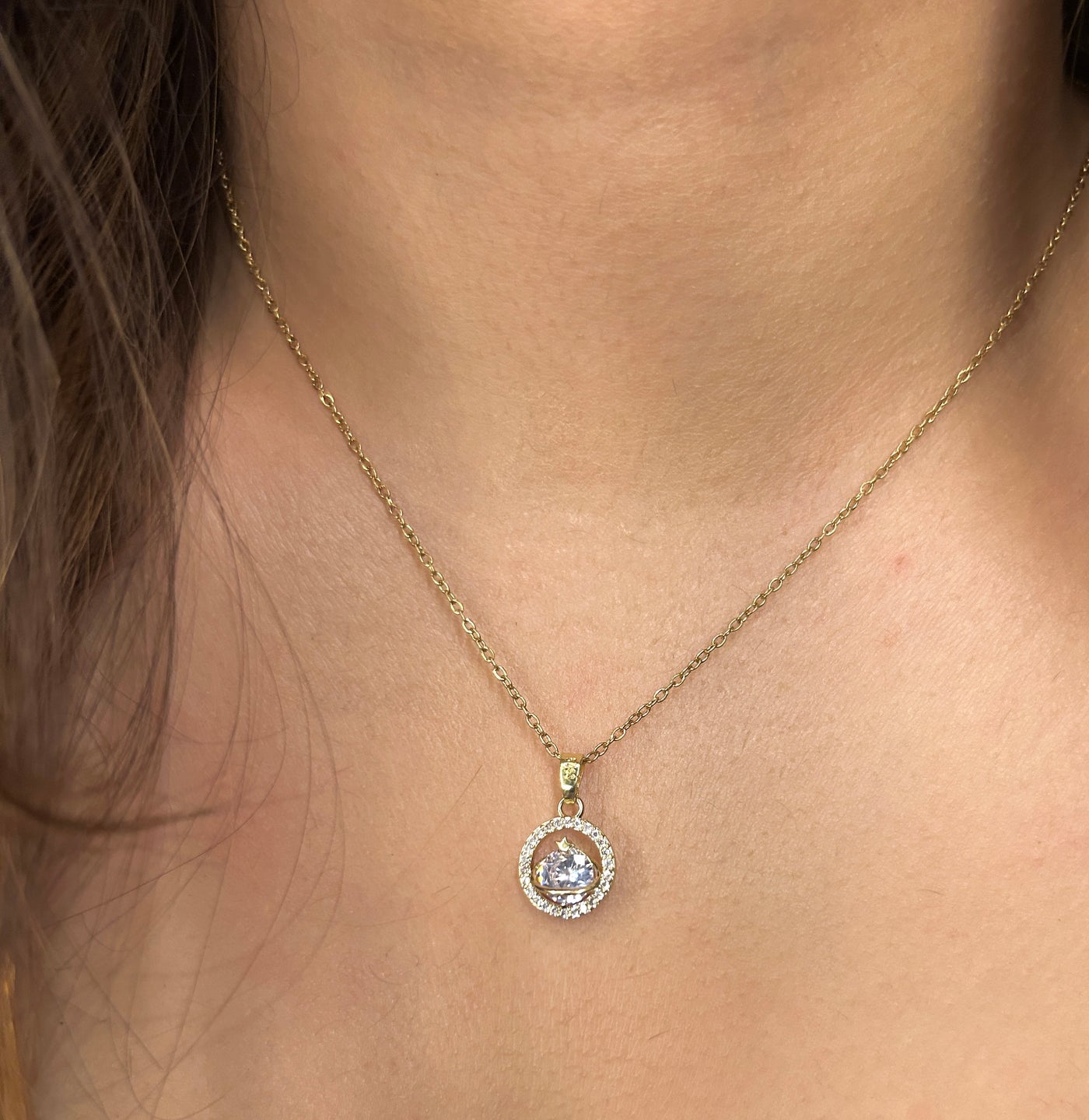 Galaxy Girl 18k Gold Plated Necklace