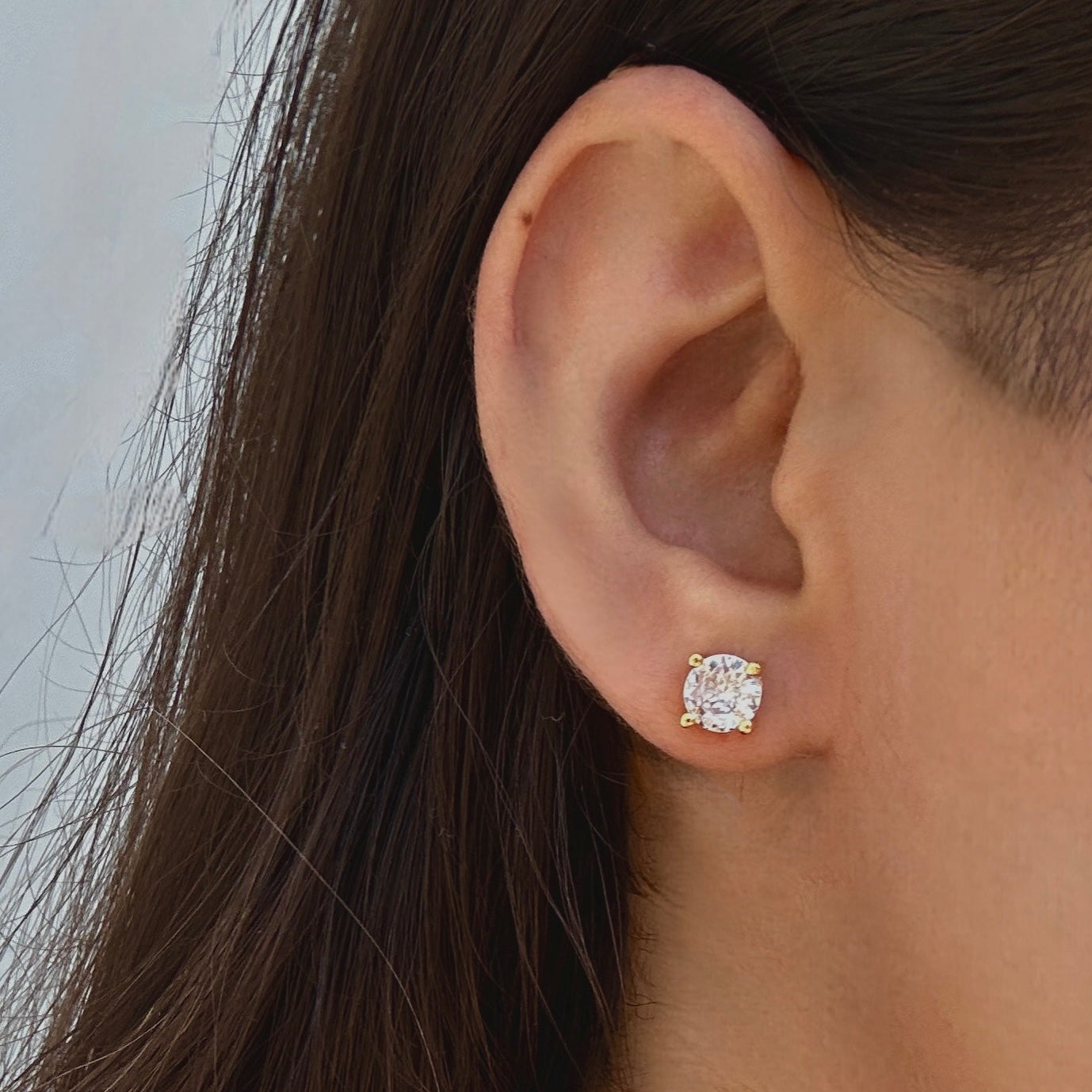 Jovina 18K Gold Plated Stud Earrings