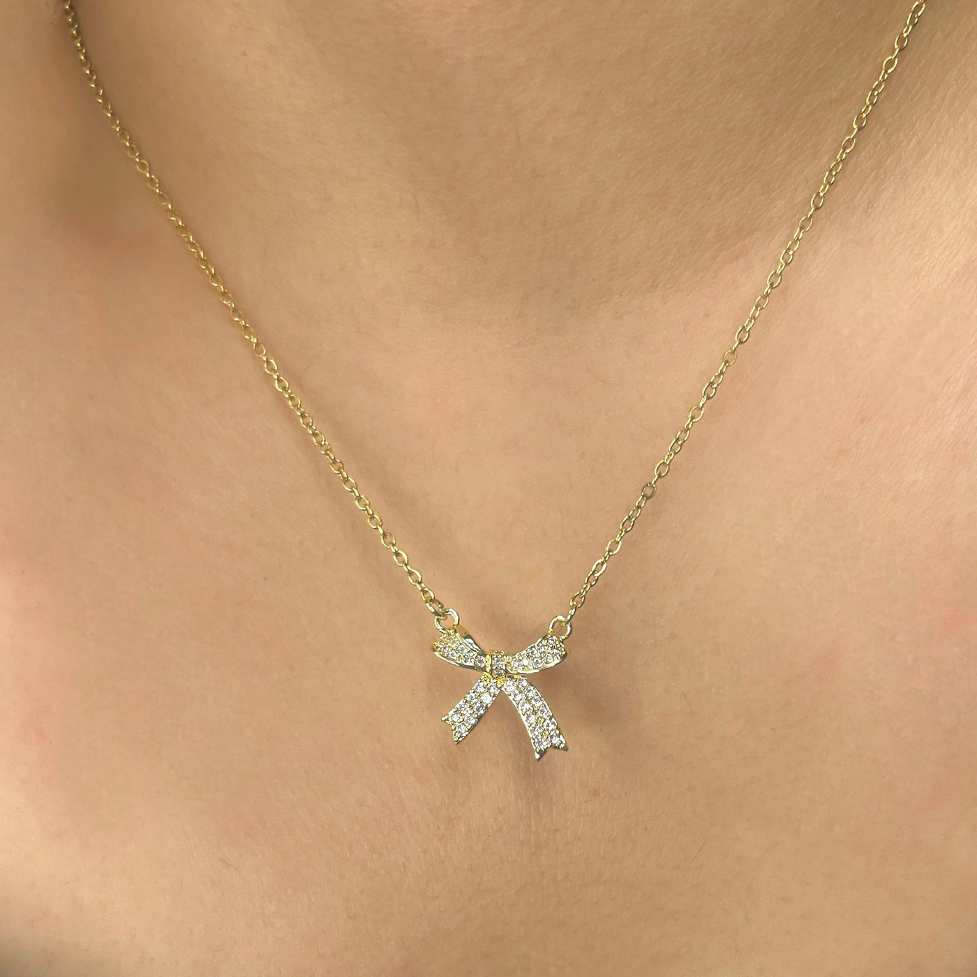 Lil Bow 18k Gold Plated Necklace