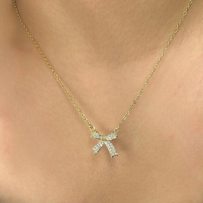 Lil Bow 18k Gold Plated Necklace
