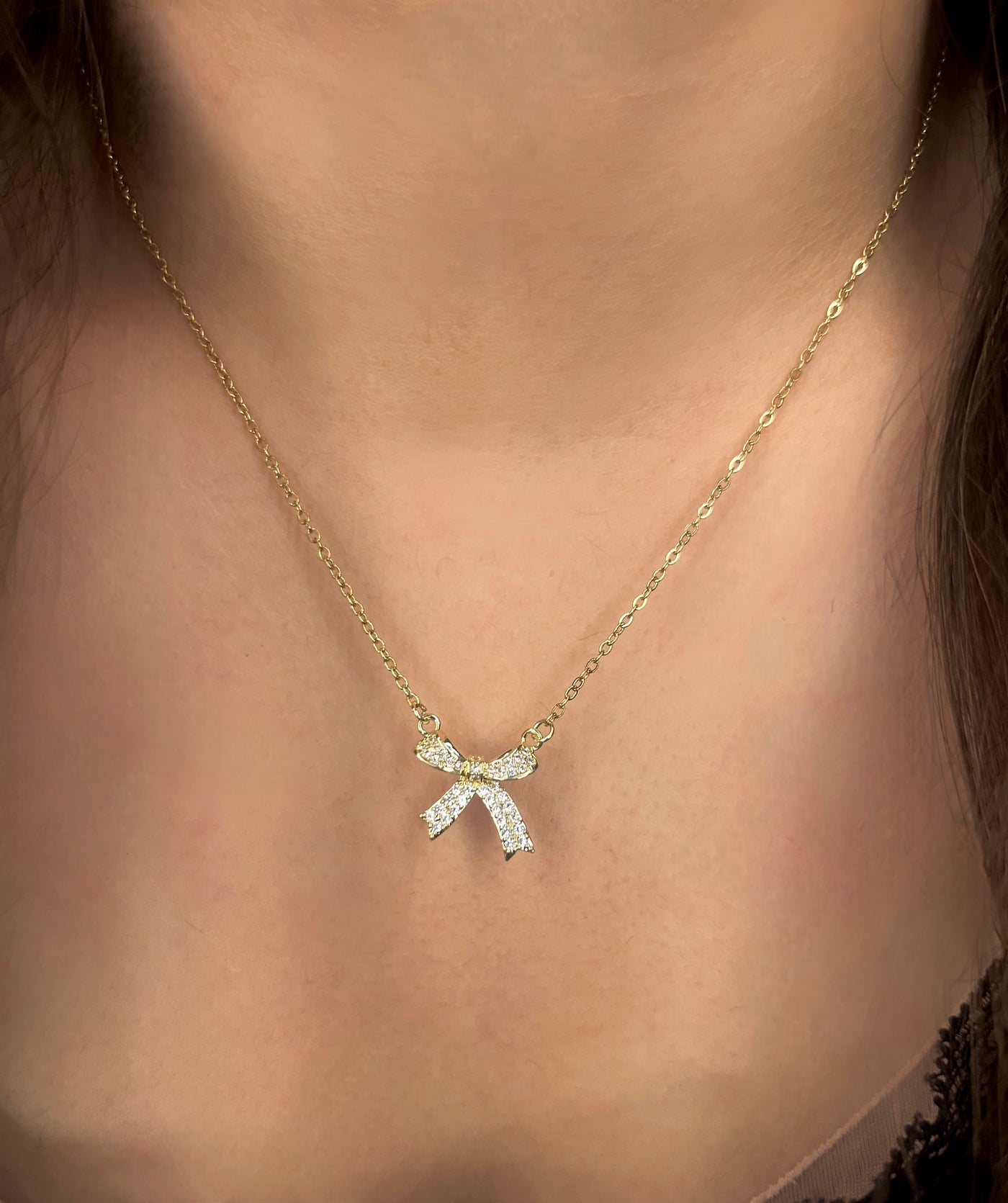 Lil Bow 18k Gold Plated Necklace