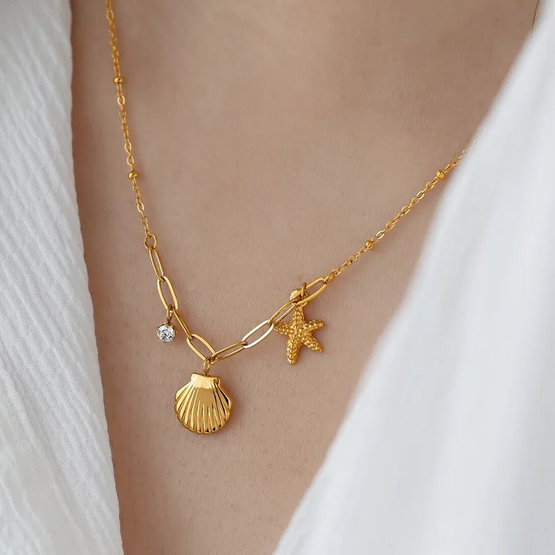 Marina 18K Gold Plated Charm Necklace