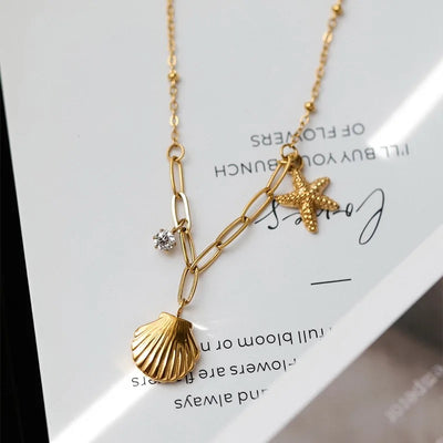Marina 18K Gold Plated Charm Necklace