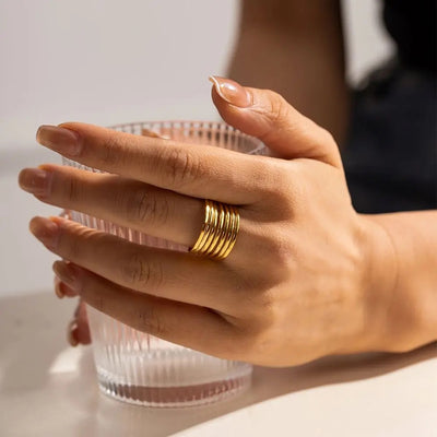 Vega 18k gold plated ring
