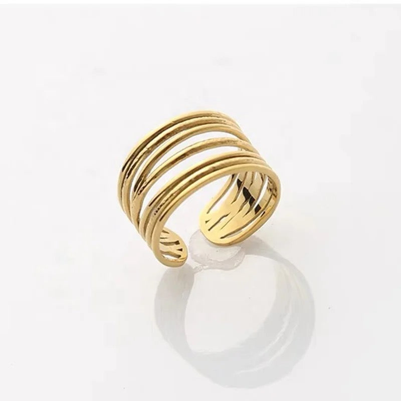 Vega 18k gold plated ring