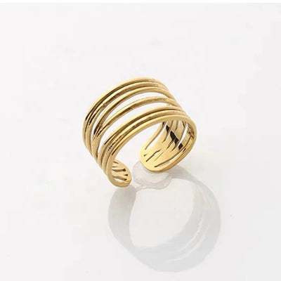 Vega 18k gold plated ring