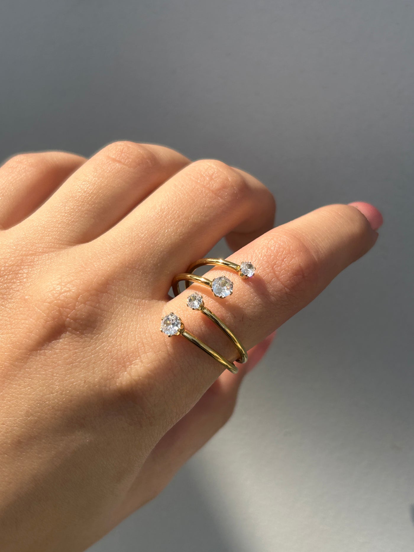 Shaina 18k Gold Plated Adjustable Ring