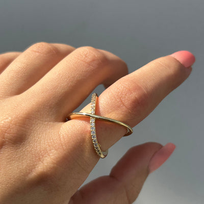 Jiya 18k Gold Plated Adjustable Ring