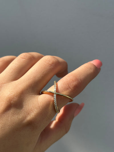 Jiya 18k Gold Plated Adjustable Ring