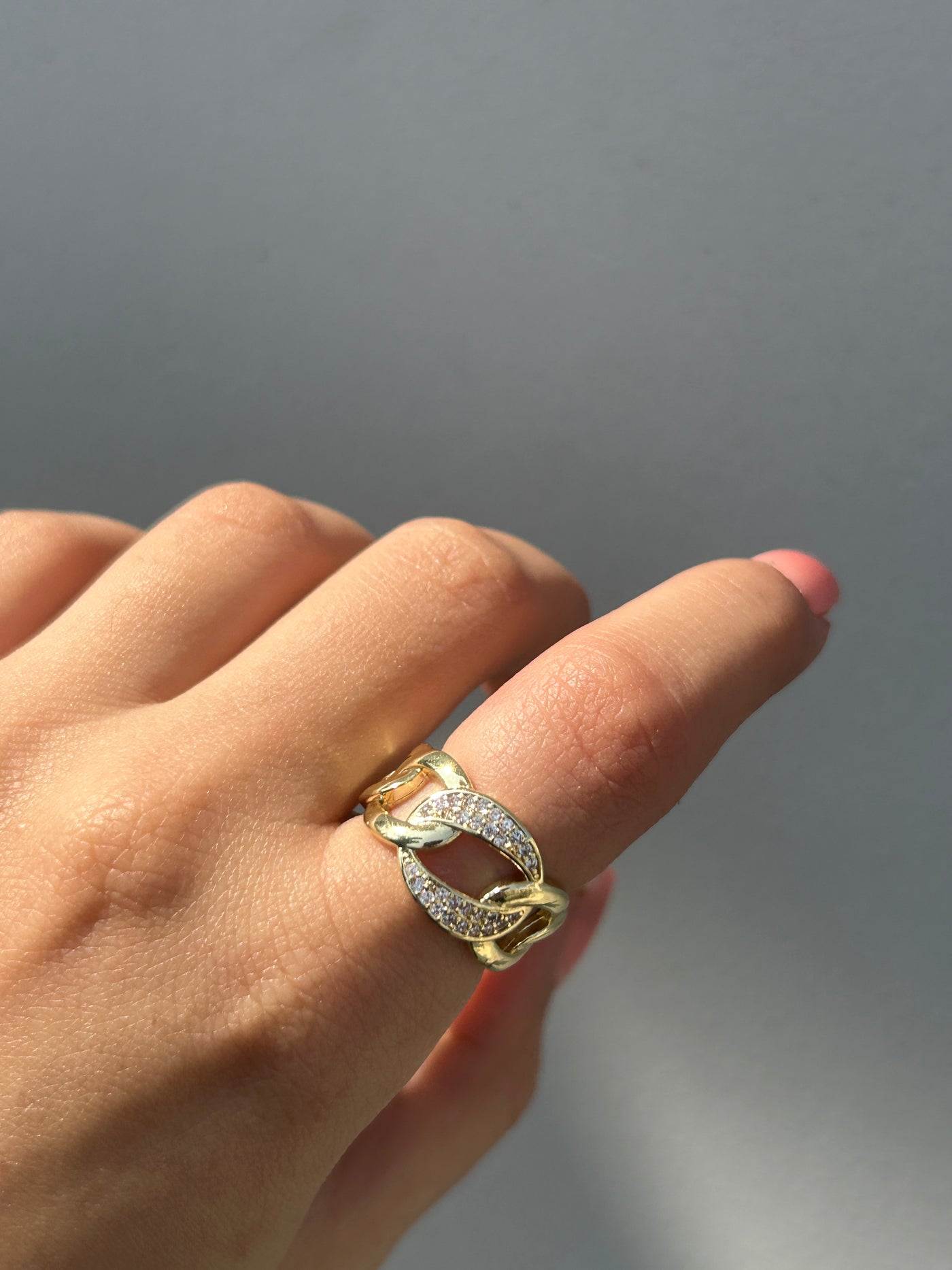 Bhavi 18k gold plated adjustable ring