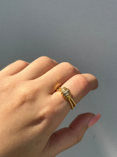 Lara 18k gold plated adjustable ring
