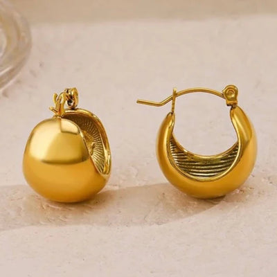 Nia 18K Gold Plated Statement Hoops