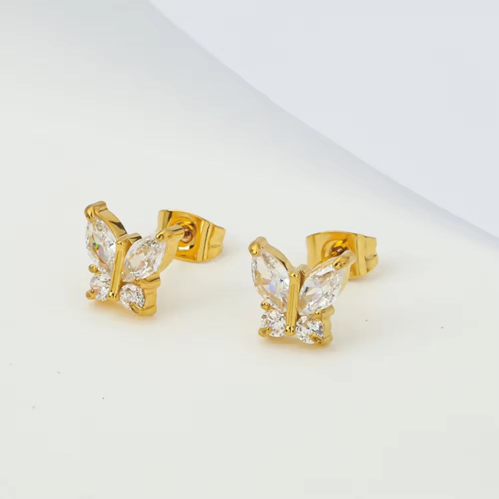 Pakhi 18K Gold Plated Stud Earrings