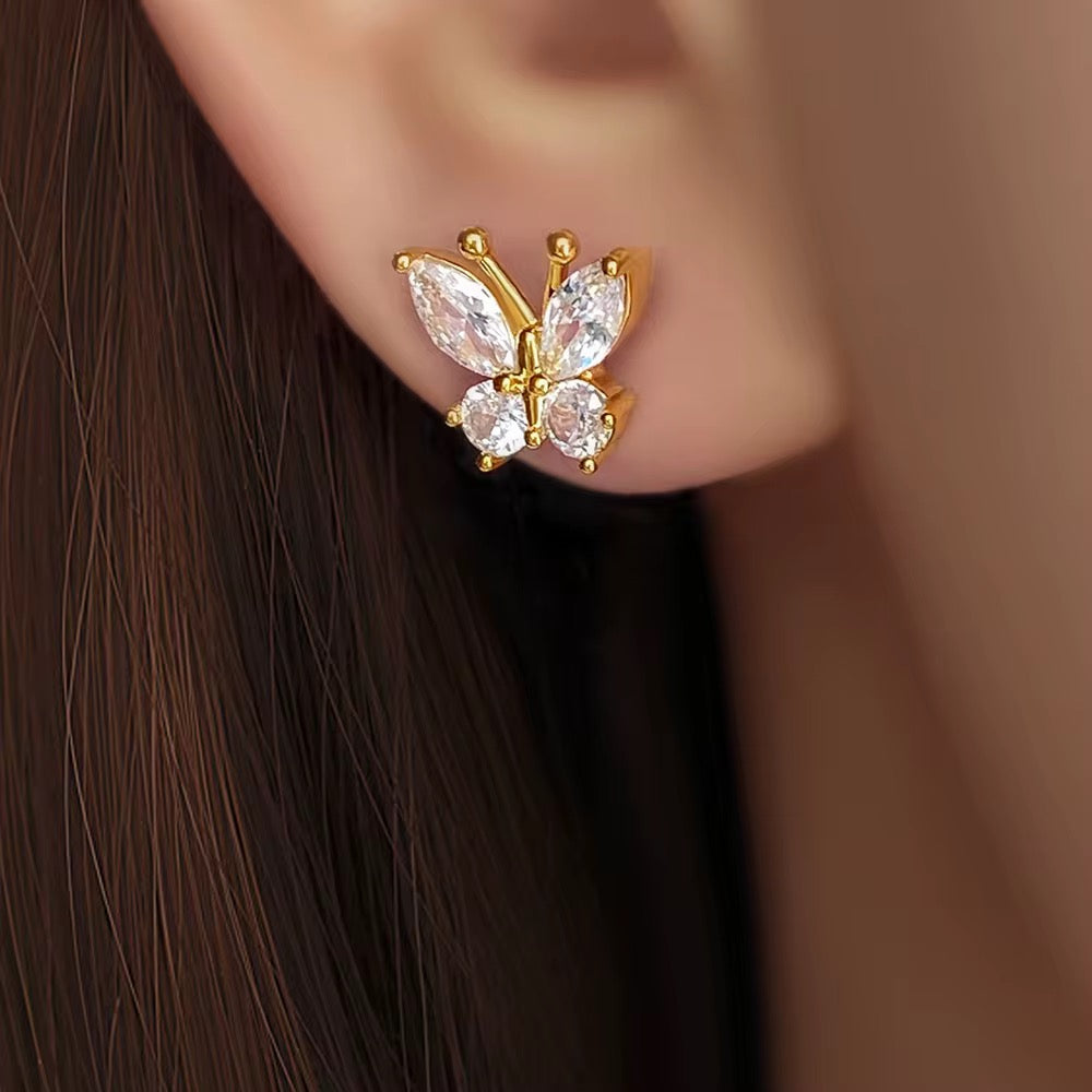 Pakhi 18K Gold Plated Stud Earrings