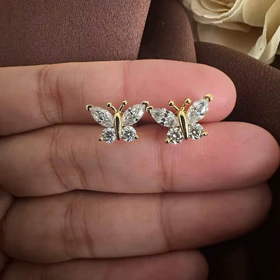 Pakhi 18K Gold Plated Stud Earrings