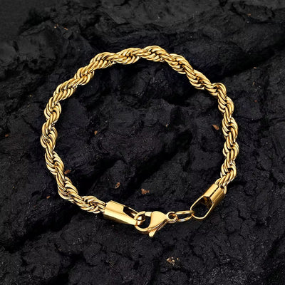 Rope Chain Bracelet (Gold Plated & Anti-Tarnish)