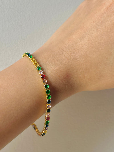 Lana Coloured Tennis Chain Bracelet