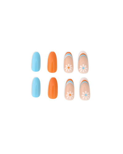 Retro Daisy Press-On Nails