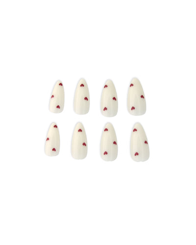 Red Heart Accent Press On Nails