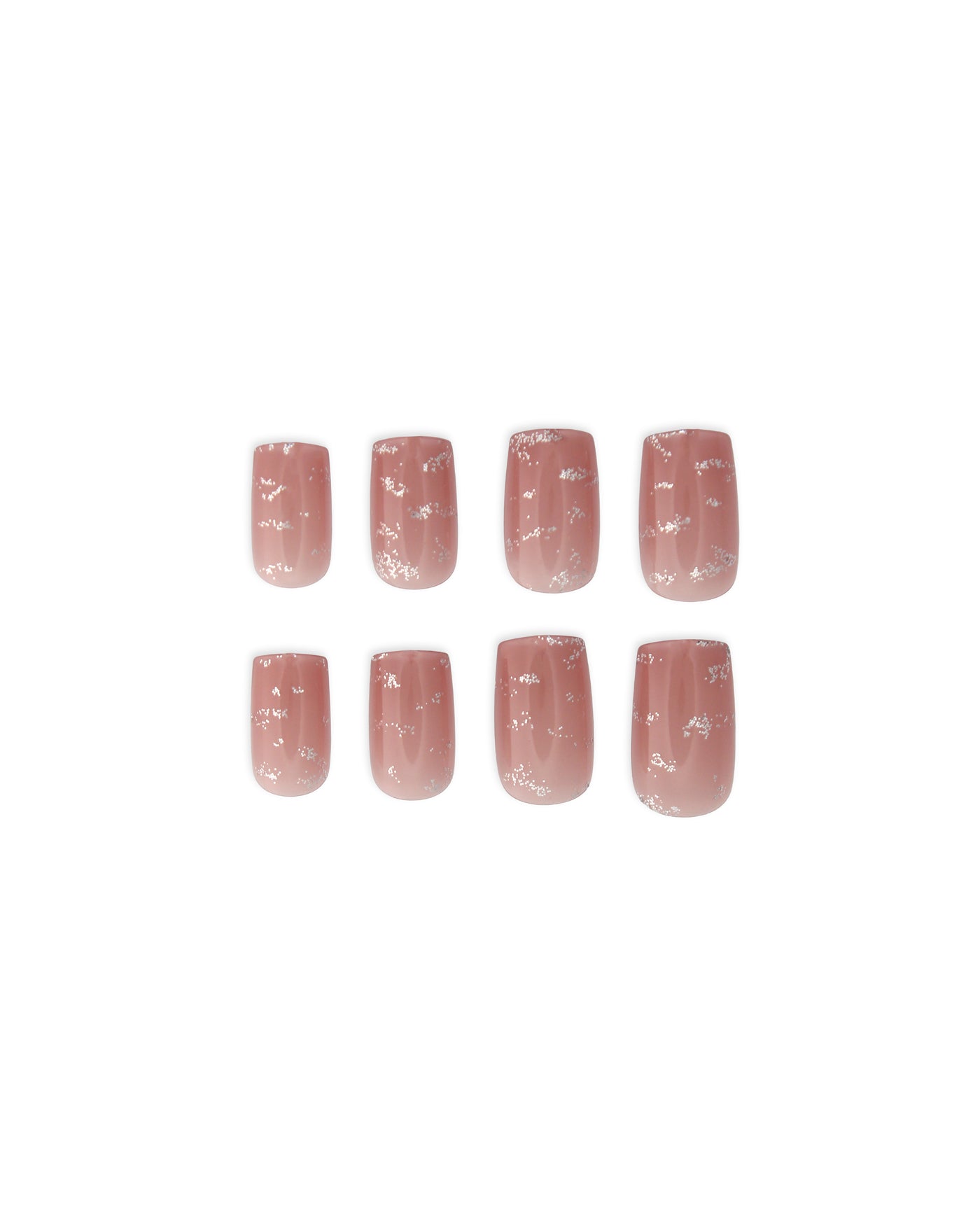 Glittery Nude Press-On Nails