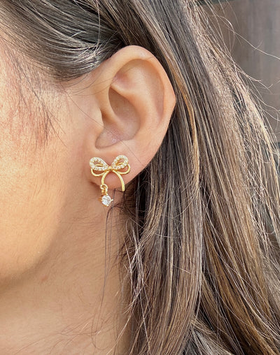 Suzy 18K Gold Plated Bow Earrings